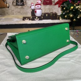 Green Kelly 28 Gold Hardware Bag
