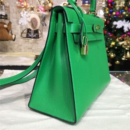 Green Kelly 28 Gold Hardware Bag