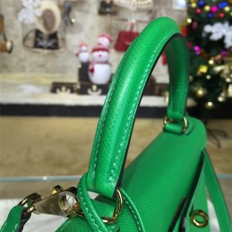 Green Kelly 28 Gold Hardware Bag