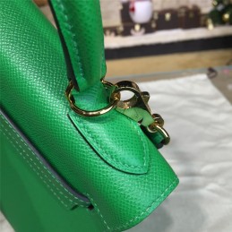 Green Kelly 28 Gold Hardware Bag