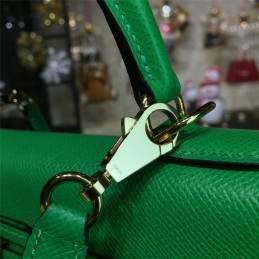 Green Kelly 28 Gold Hardware Bag
