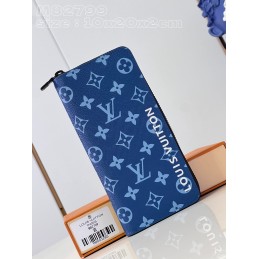 Zippy Wallet Blue Monogram...