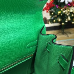 Green Kelly 28 Gold Hardware Bag