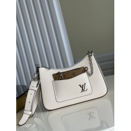 Marelle White Calfskin Leather