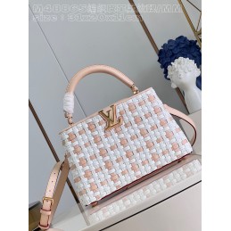 Capucines MM Pink and White...