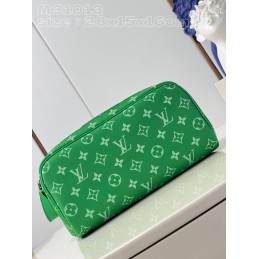 Dopp Kit Green Printed Canvas