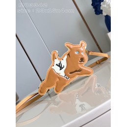 Dog on Strap Tan Calfskin...