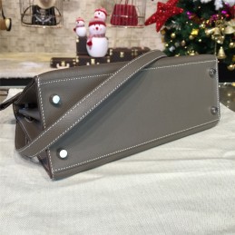 Taupe Gray Kelly 28 Palladium Hardware Bag