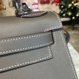 Taupe Gray Kelly 28 Palladium Hardware Bag