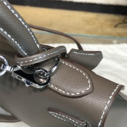 Taupe Gray Kelly 28 Palladium Hardware Bag