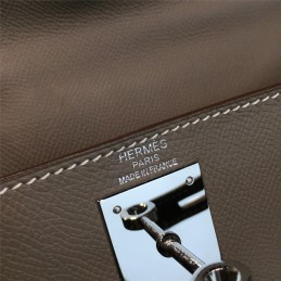 Taupe Gray Kelly 28 Palladium Hardware Bag
