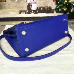 Royal Blue Kelly 28 Palladium Hardware Bag