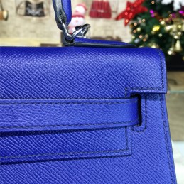 Royal Blue Kelly 28 Palladium Hardware Bag