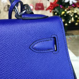 Royal Blue Kelly 28 Palladium Hardware Bag