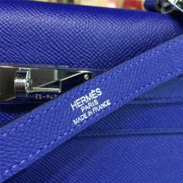 Royal Blue Kelly 28 Palladium Hardware Bag