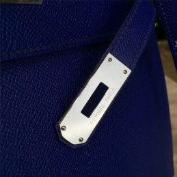 Royal Blue Kelly 28 Palladium Hardware Bag