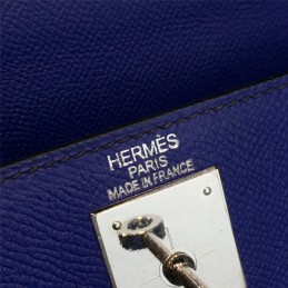 Royal Blue Kelly 28 Palladium Hardware Bag