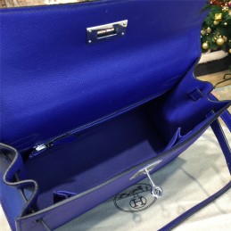 Royal Blue Kelly 28 Palladium Hardware Bag
