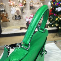Emerald Green Kelly 28 Palladium Hardware Bag