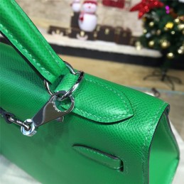 Emerald Green Kelly 28 Palladium Hardware Bag
