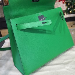 Emerald Green Kelly 28 Palladium Hardware Bag