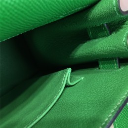 Emerald Green Kelly 28 Palladium Hardware Bag