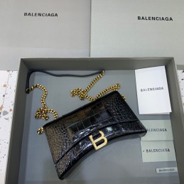 Hourglass - Black Crocodile...