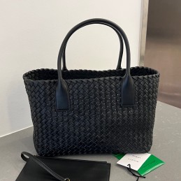 Cabat - Black Woven Leather