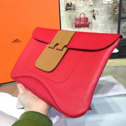 Red Tan Clutch Bag