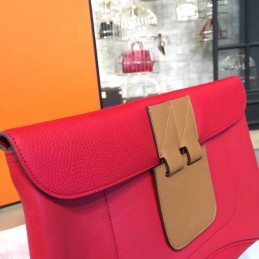 Red Tan Clutch Bag