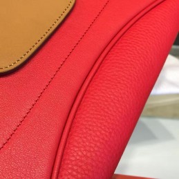Red Tan Clutch Bag