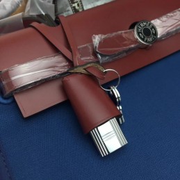 Navy Blue Burgundy Herbag Zip 31 Bag
