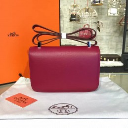 Burgundy Constance 24 Palladium Hardware Bag