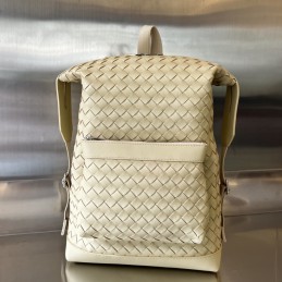 Leather backpack - Cream...