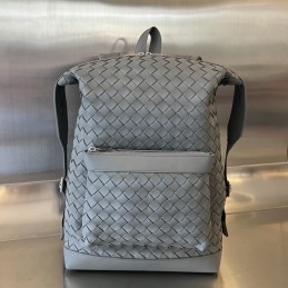 Leather backpack - Grey...