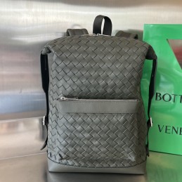 Leather backpack - Olive...