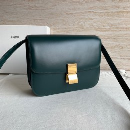 Box Bag - Dark Green Smooth...