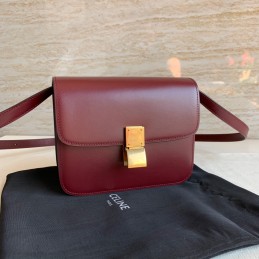 Box Bag - Deep Red Smooth...