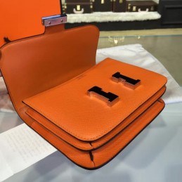 Orange Constance 24 Palladium Hardware Bag