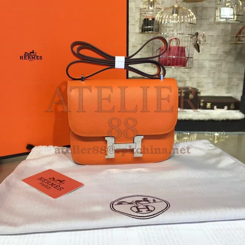 Orange Constance 24 Palladium Hardware Bag