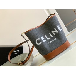 Small Bucket - Grey Canvas...
