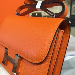 Orange Constance 24 Palladium Hardware Bag