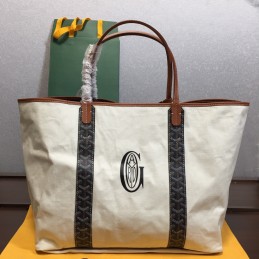 Striped Canvas Tote -...