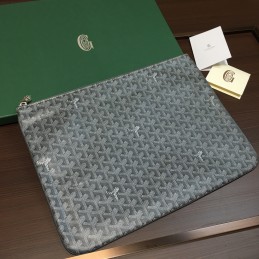 Flat Clutch - Grey Chevron...