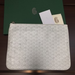 Flat Clutch - White Chevron...