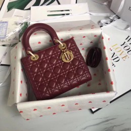 Lady Medium Bag - Burgundy,...