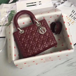 Lady Medium Bag - Burgundy,...