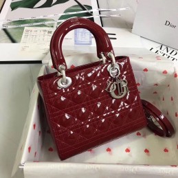 Lady Medium Bag - Dark Red,...