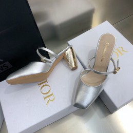 Sandals - Silver, Metallic...
