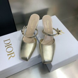 Sandals - Gold, Metallic Mules